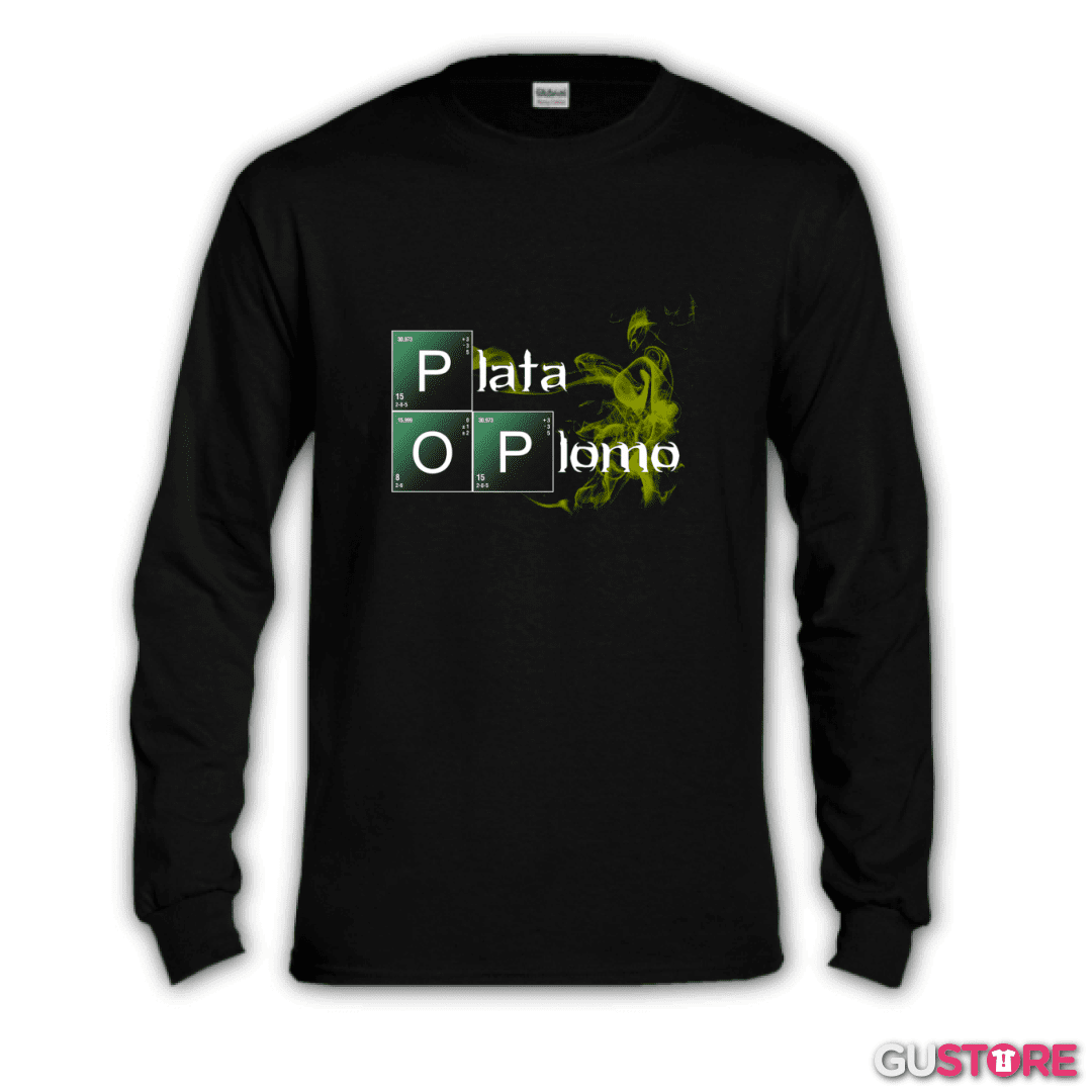 Polera manga larga Plata o plomo