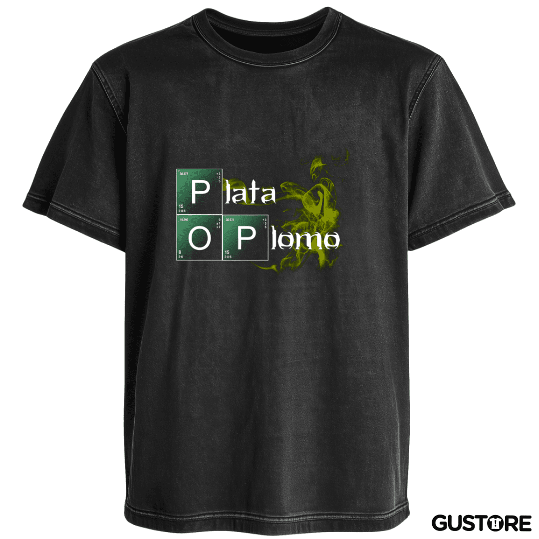 Polera desgastada Plata o plomo