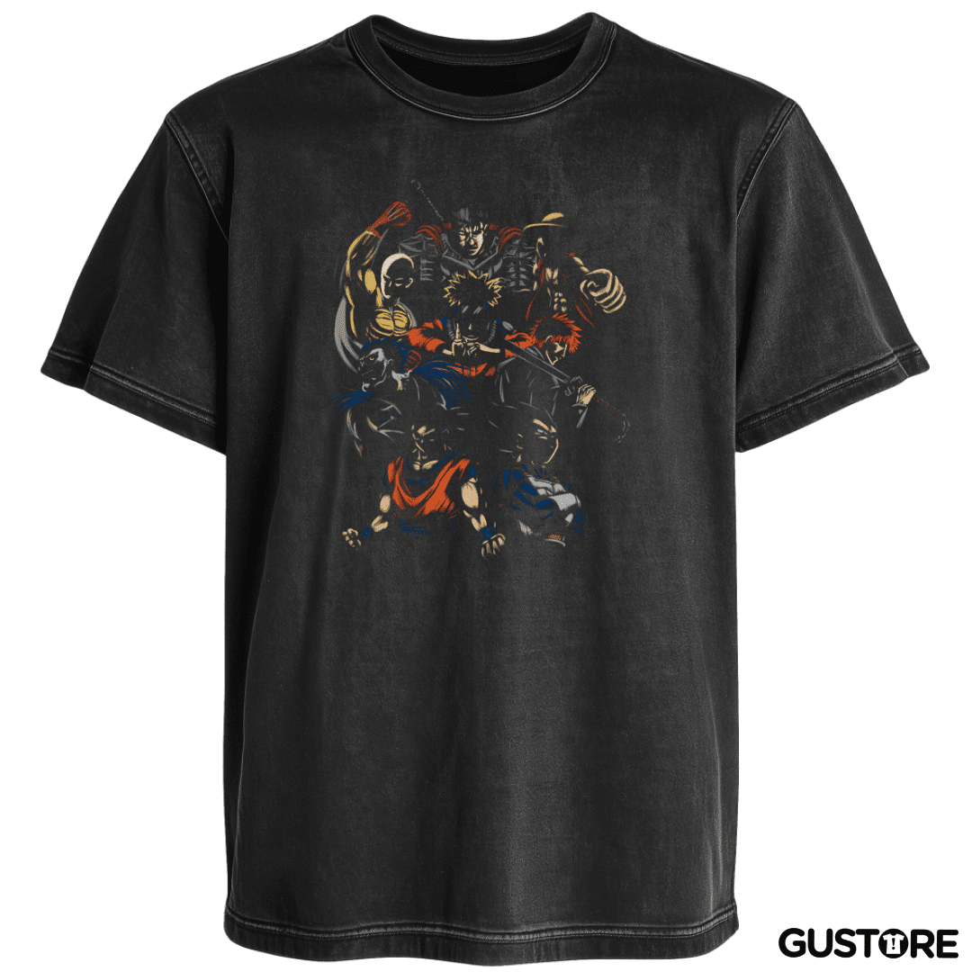 Polera desgastada Goku vegeta y los demas