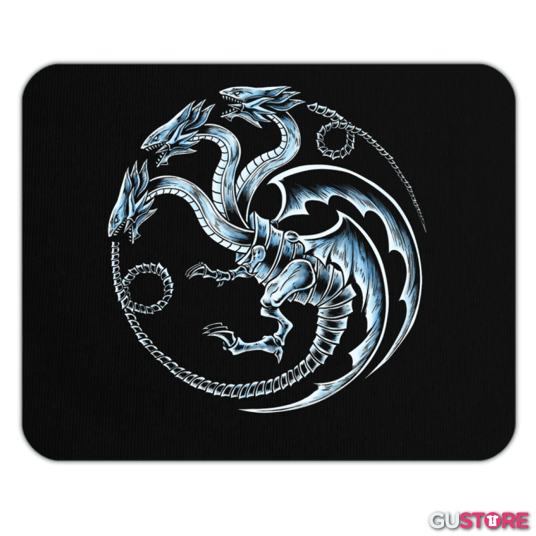 Mousepad Dragon blanco de ojos azules