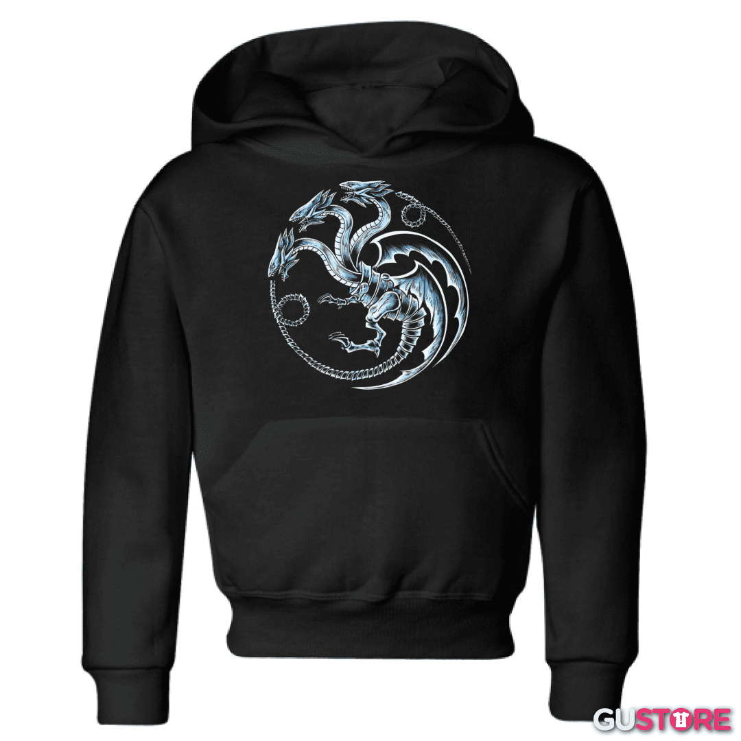 Poleron de niño Dragon blanco de ojos azules