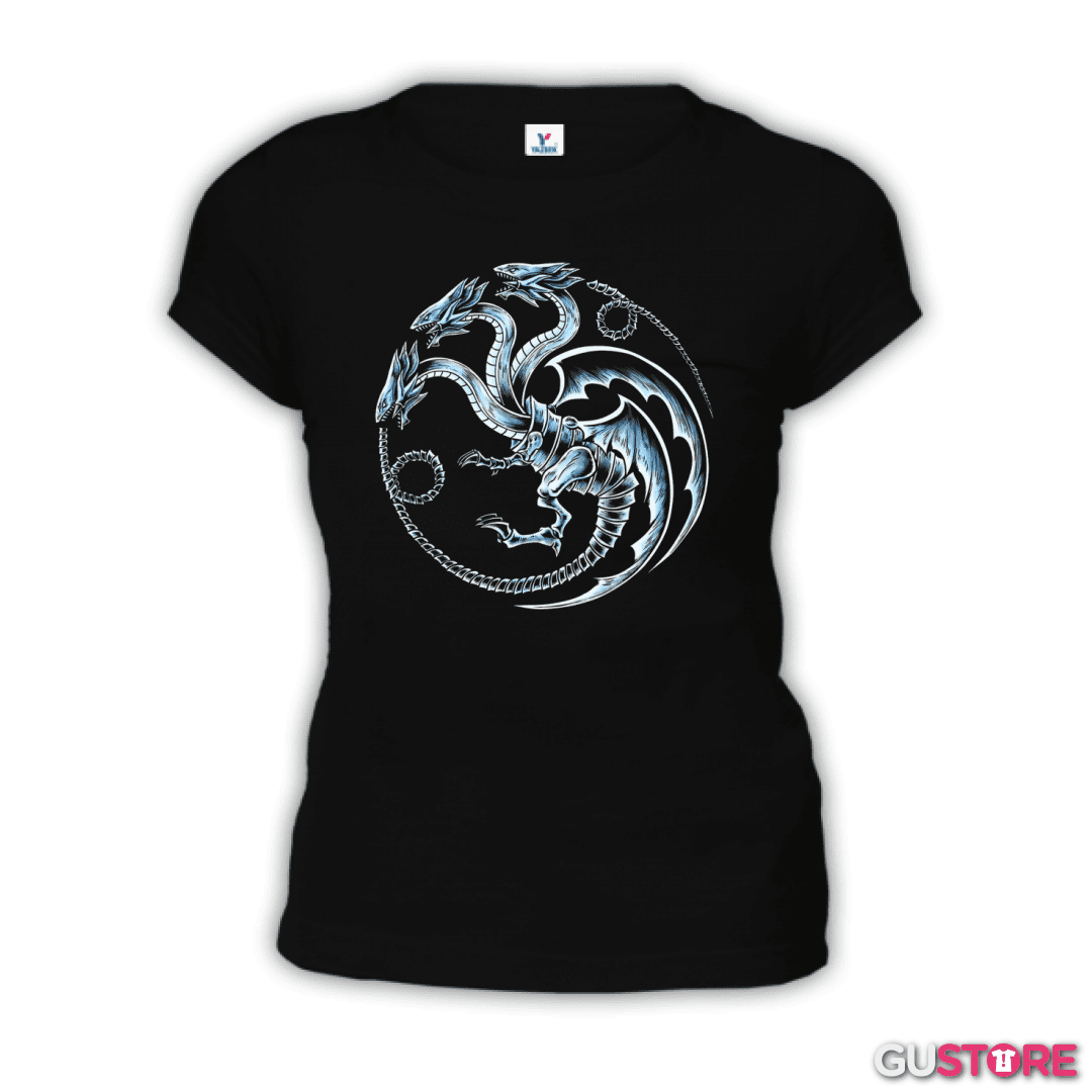 Polera de Mujer Dragon blanco de ojos azules