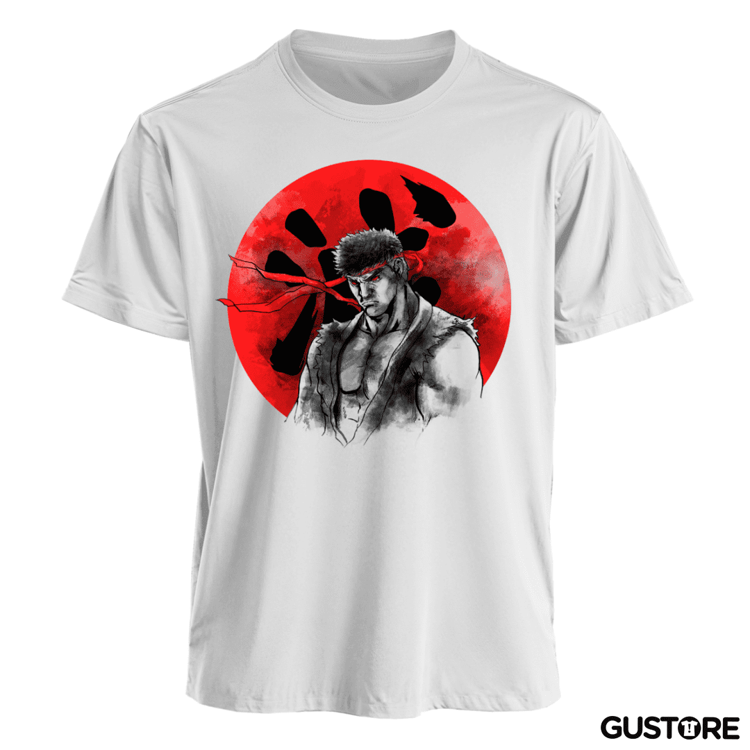 Polera Ryu circulo rojo
