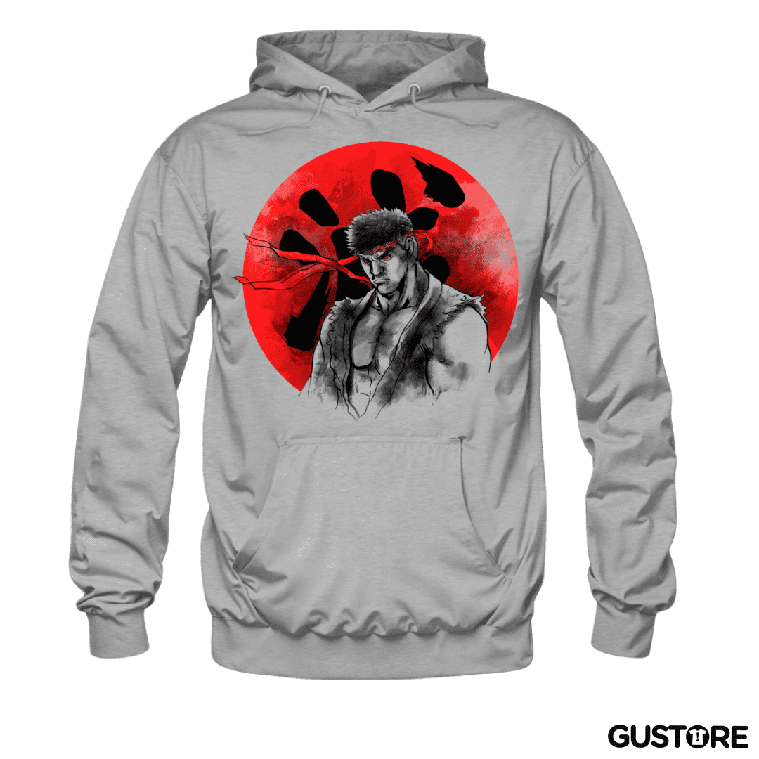 Polerón Canguro Ryu circulo rojo