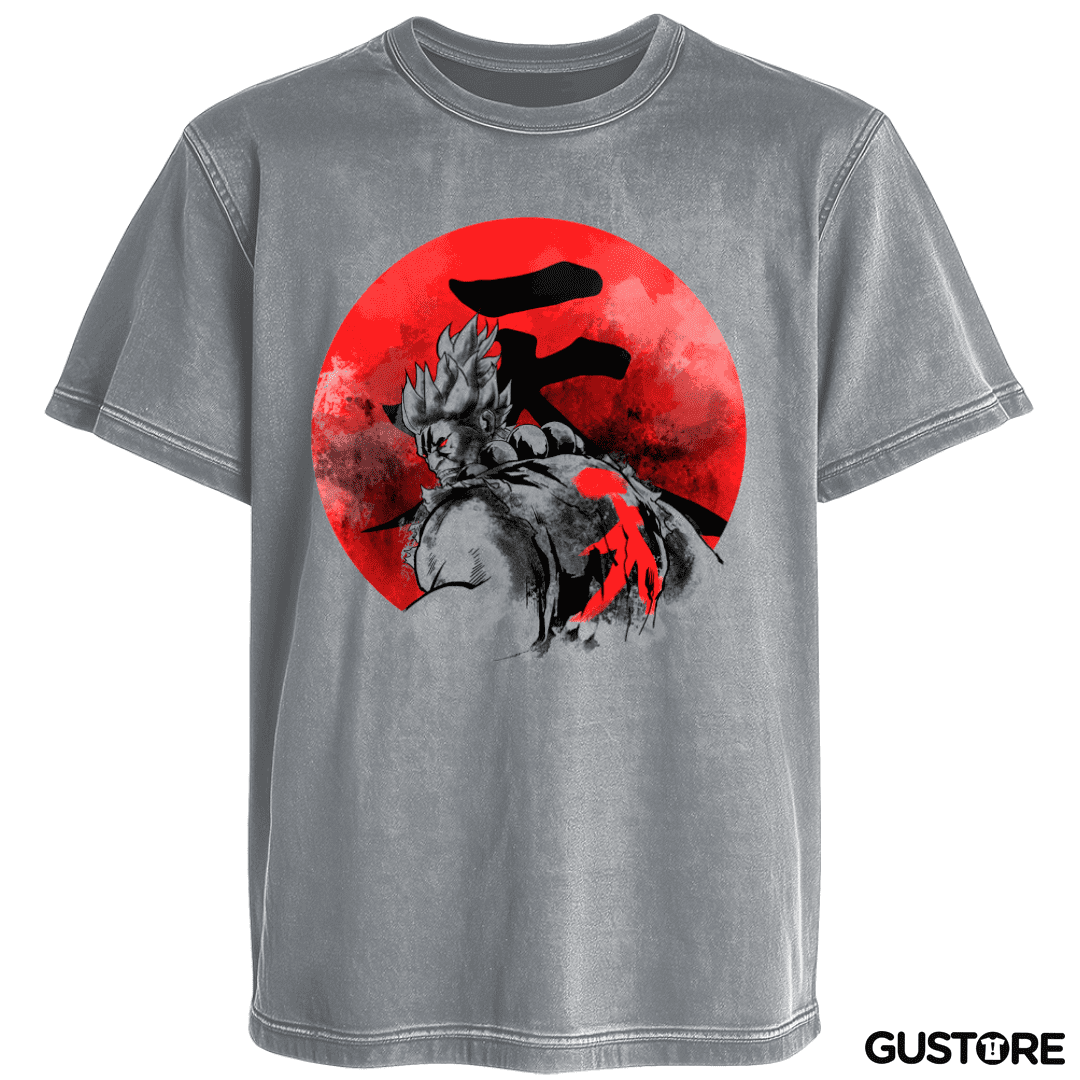 Polera desgastada Akuma Circulo Rojo