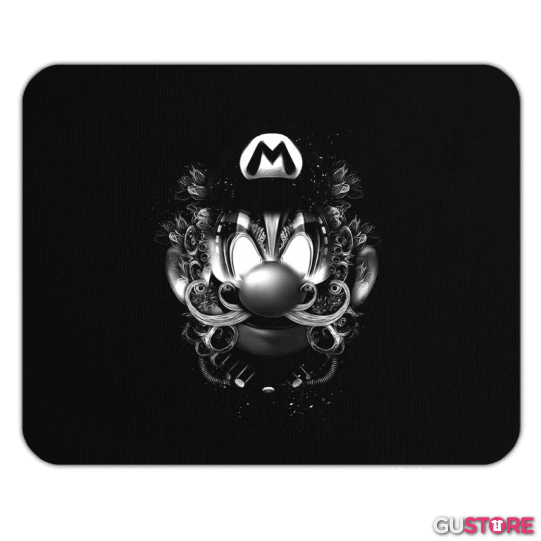 Mousepad Super bigote Blanco y Negro