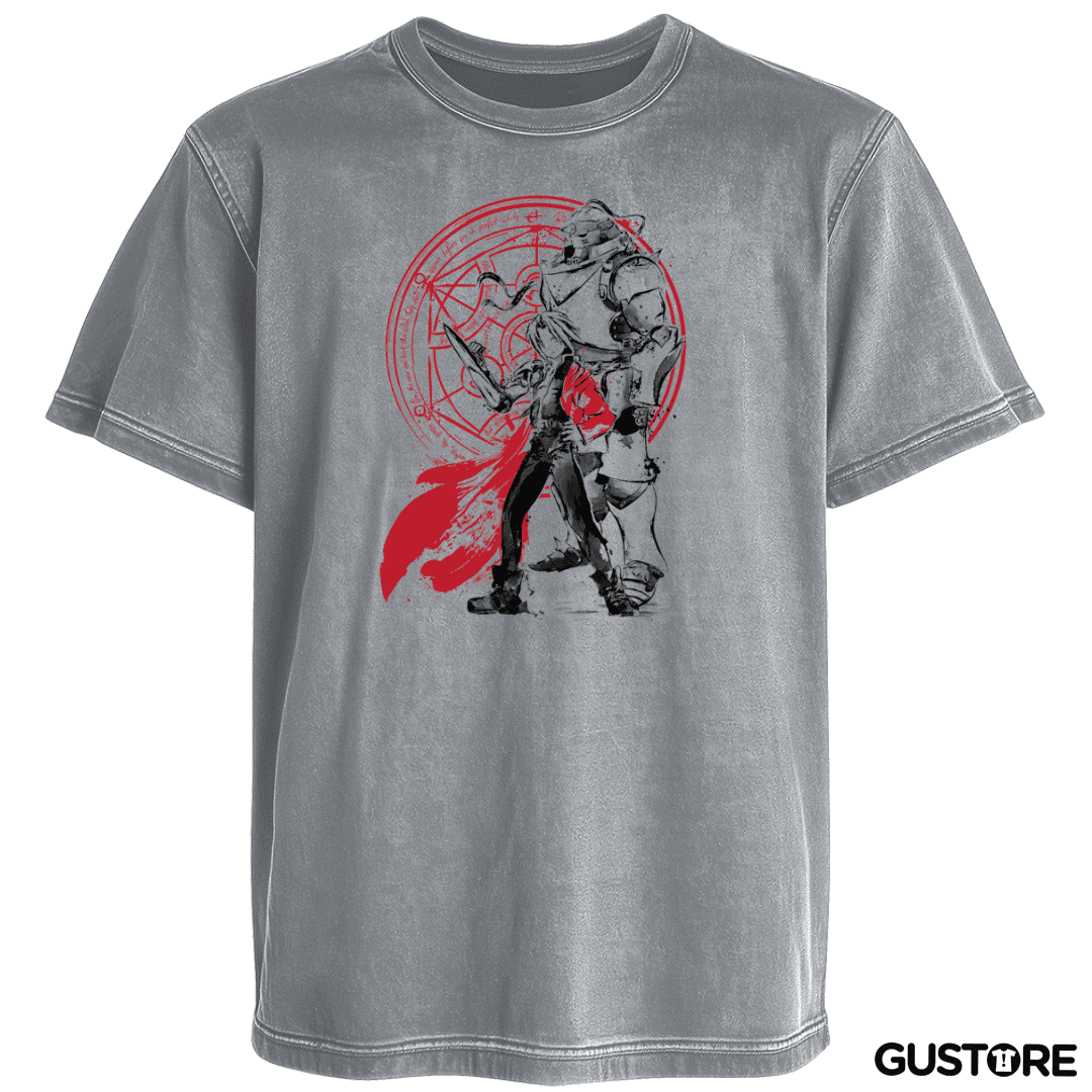 Polera desgastada full metal Elric Brothers