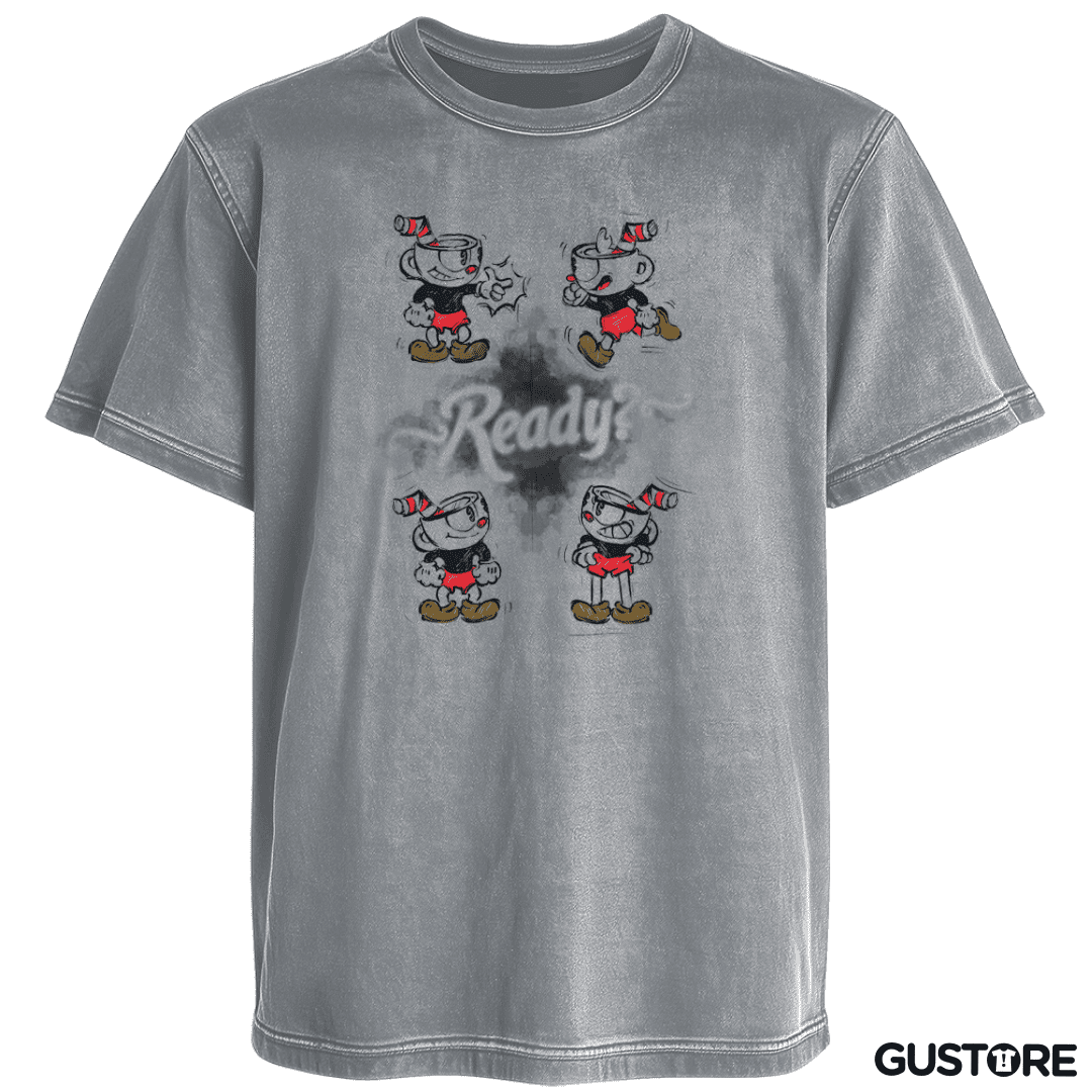 Polera desgastada Cuphead Ready