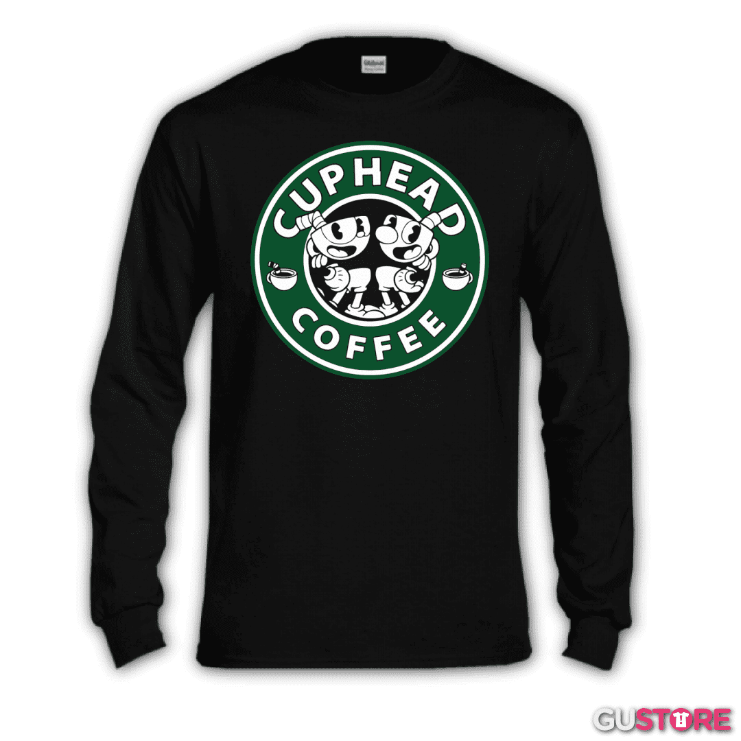 Polera manga larga cup head coffee