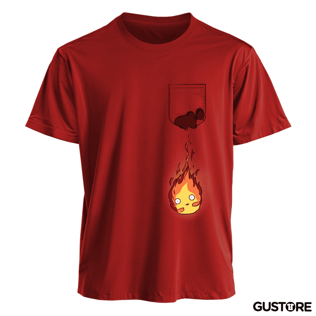 Polera castillo ambulante fueguito bolsillo