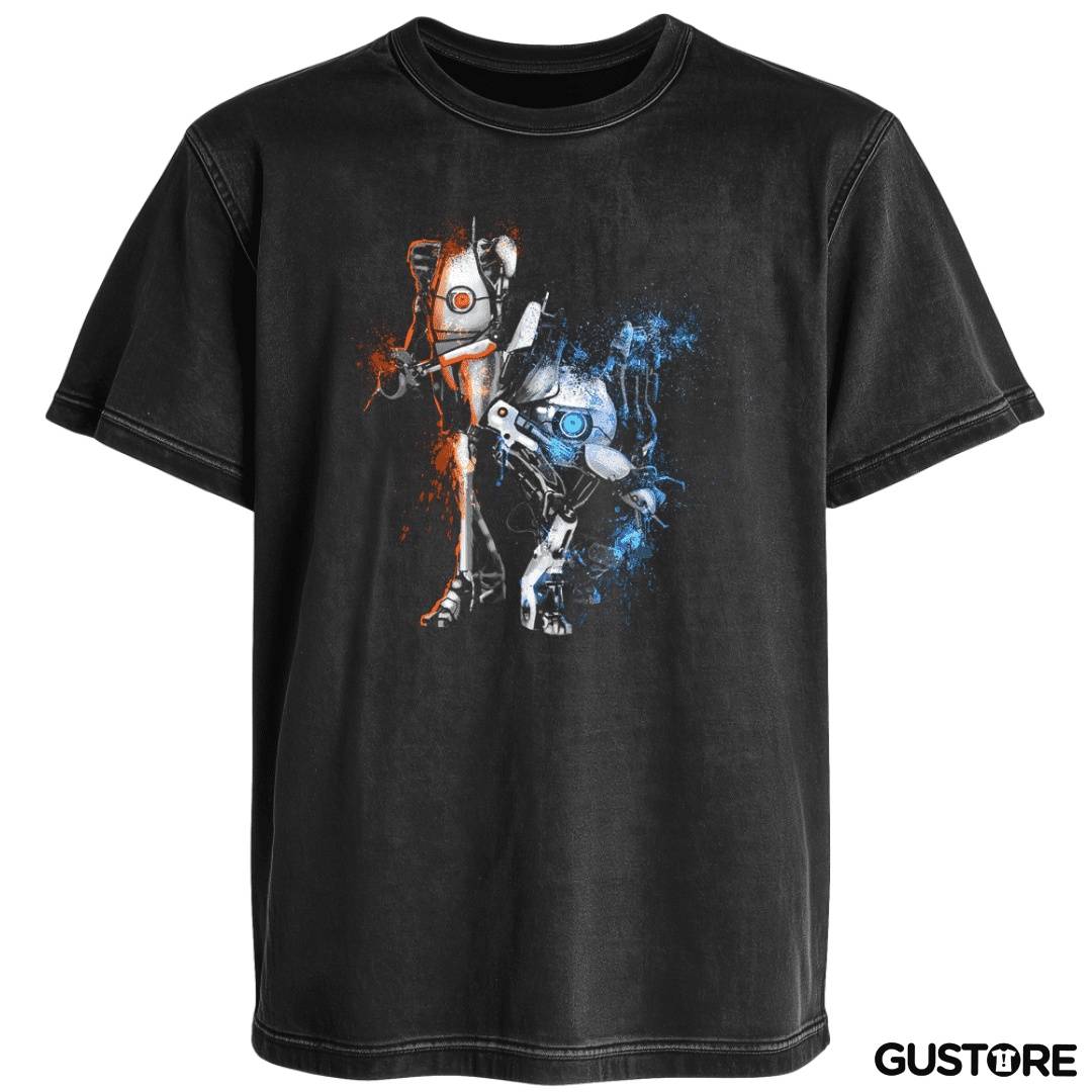 Polera desgastada Portal 2 