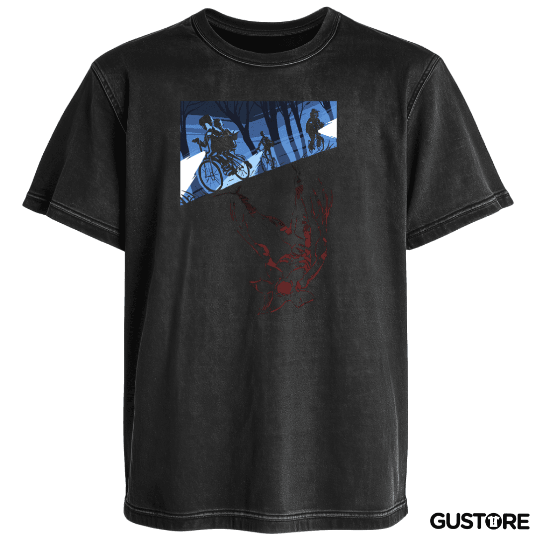 Polera desgastada stranger things down