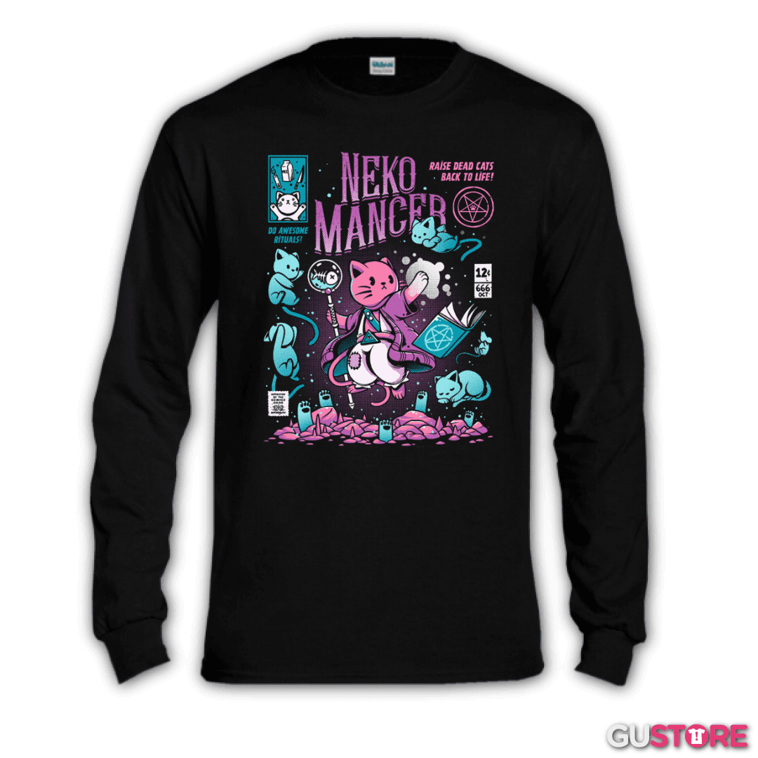Polera manga larga Neko Mancer 