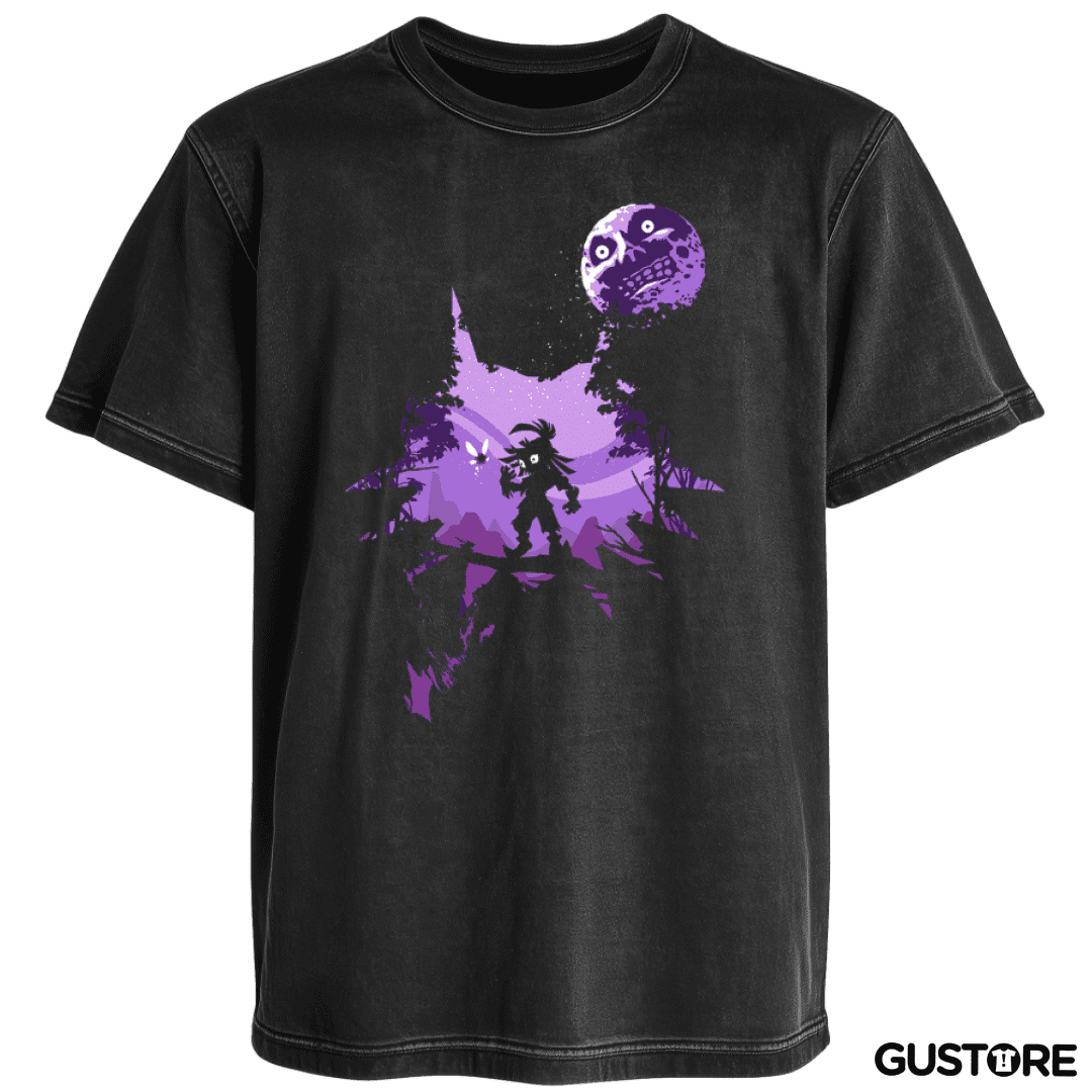 Polera desgastada skull kid