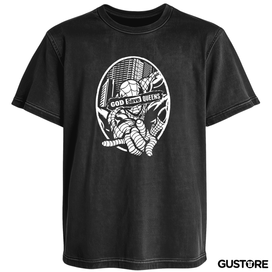 Polera desgastada Araña god save