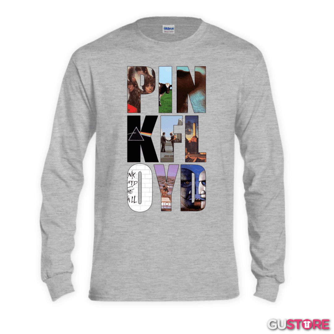 Polera manga larga Pink Floyd discos