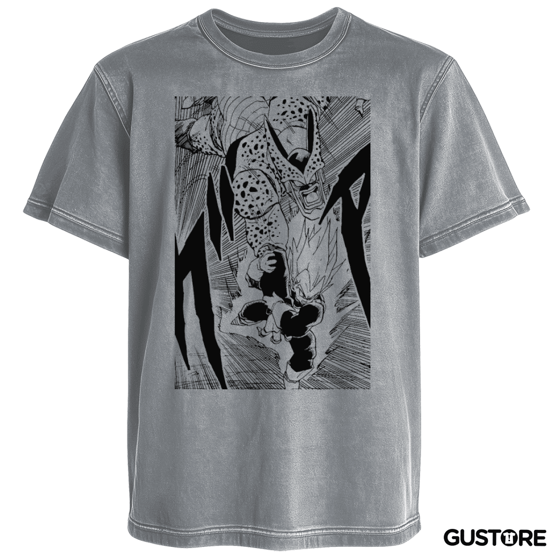 Polera desgastada Vegeta vs cell