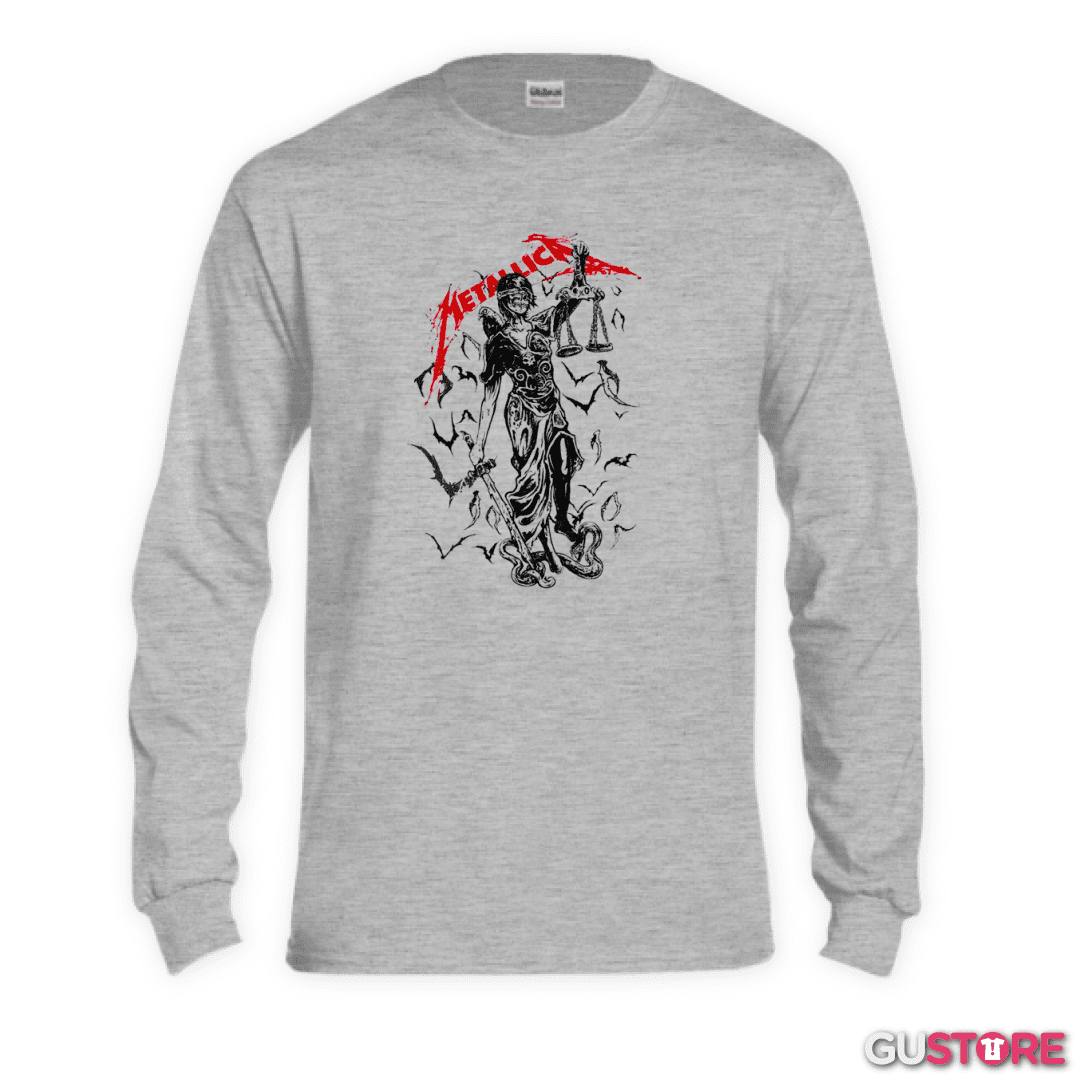 Polera manga larga Metallica and justice