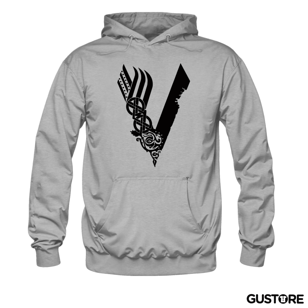 Polerón Canguro Vikings negro