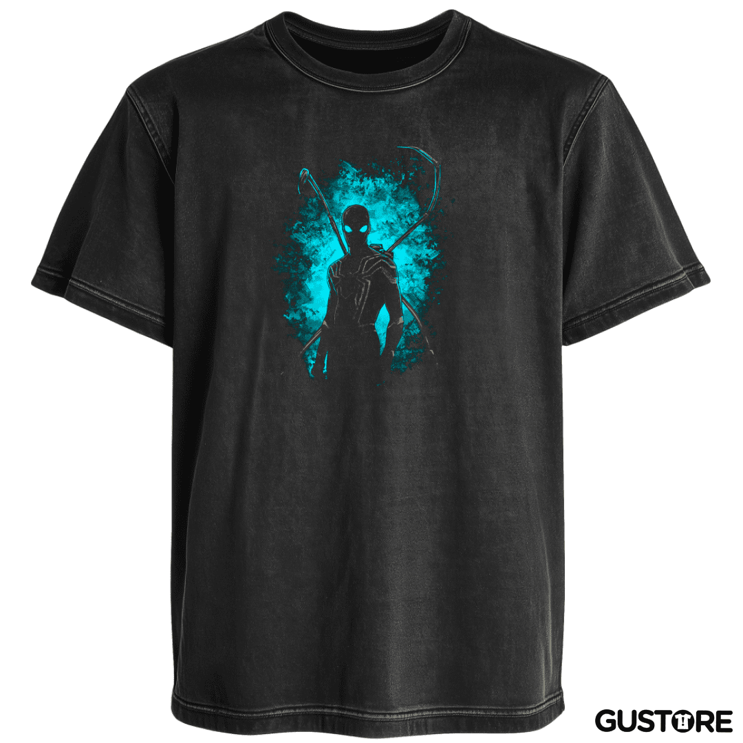 Polera desgastada araña de hierro