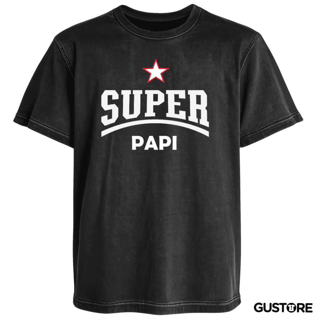 Polera desgastada Super papá