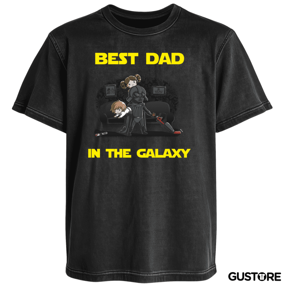 Polera desgastada Best dad in the galaxy hogareño