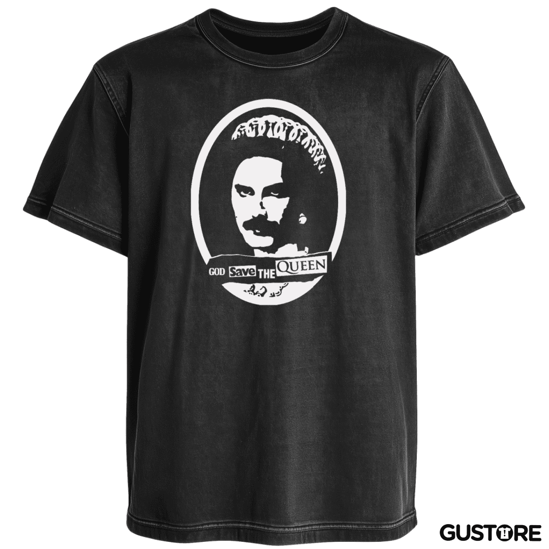 Polera desgastada God save the queen