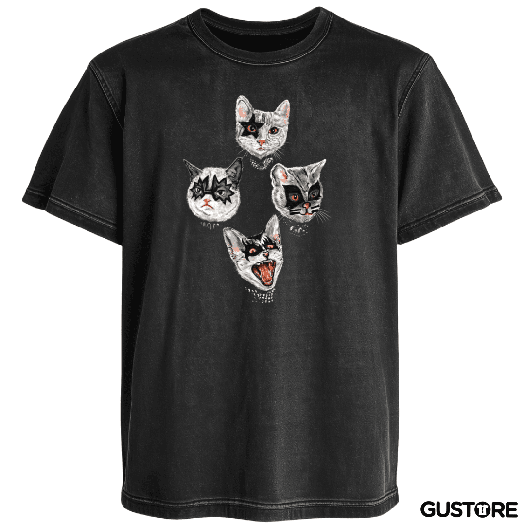 Polera desgastada Kiss cat