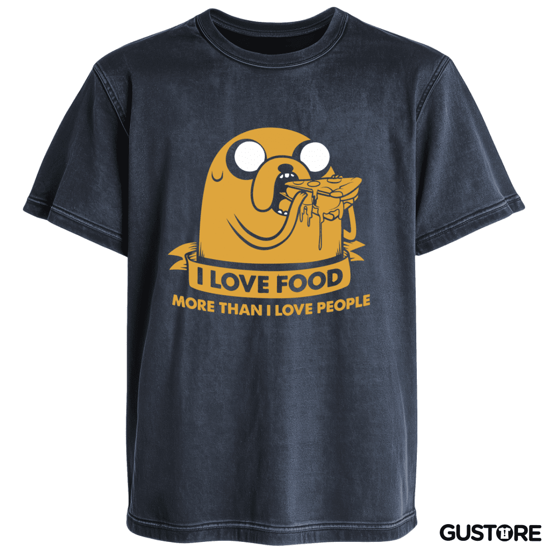Polera desgastada Adventure Time - I love Food