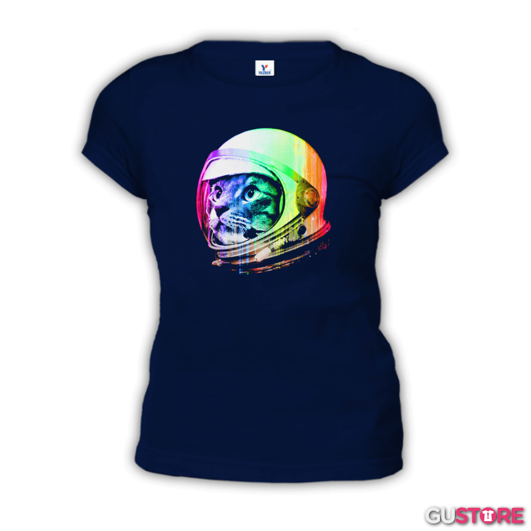 Polera de Mujer Gatito espacio perfil