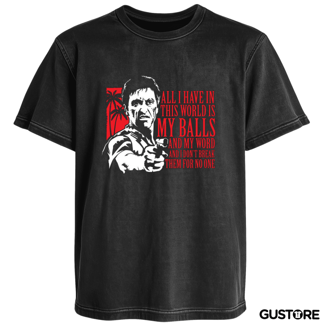 Polera desgastada Scarface