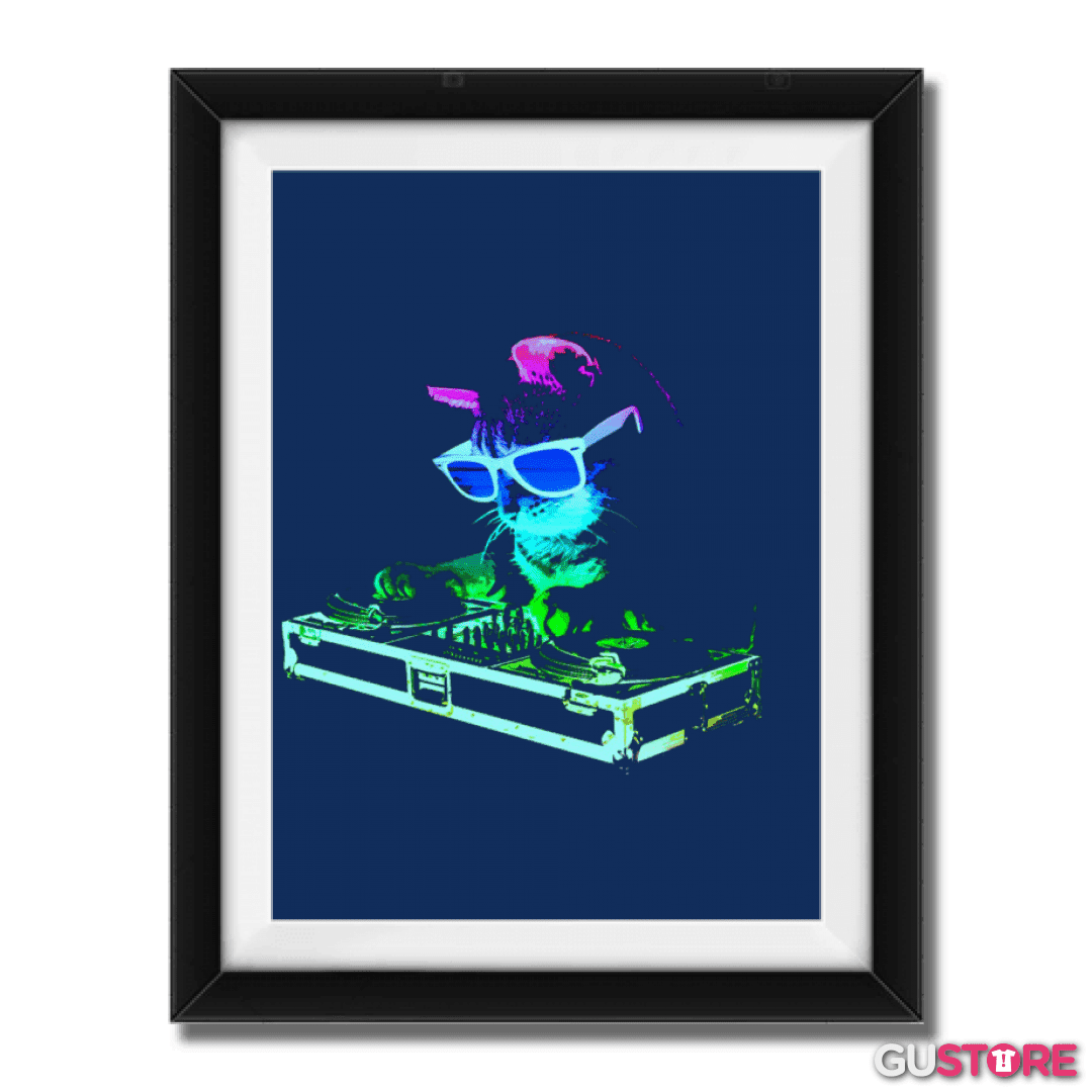 Cuadro decorativo Dj gatito