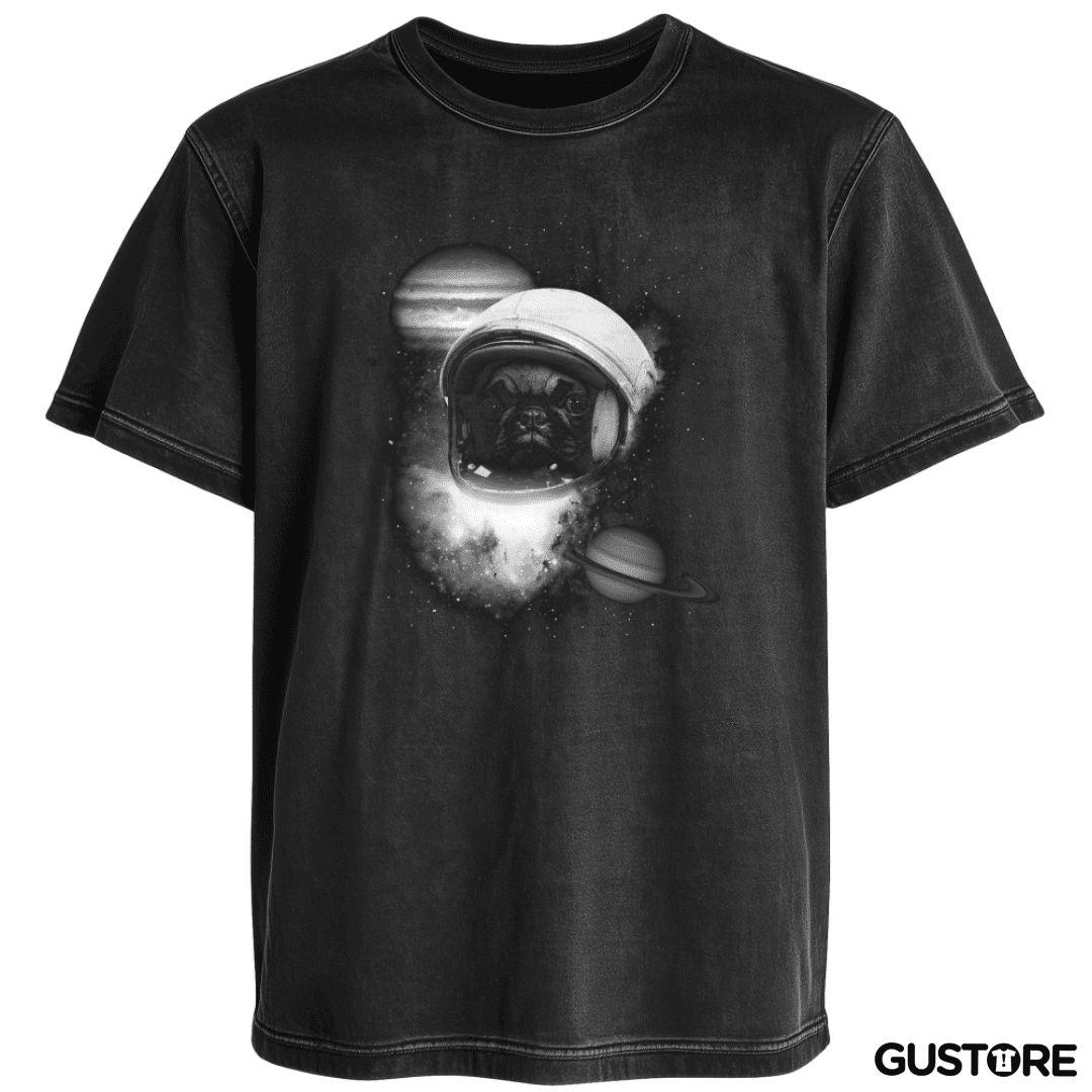 Polera desgastada perrito espacio