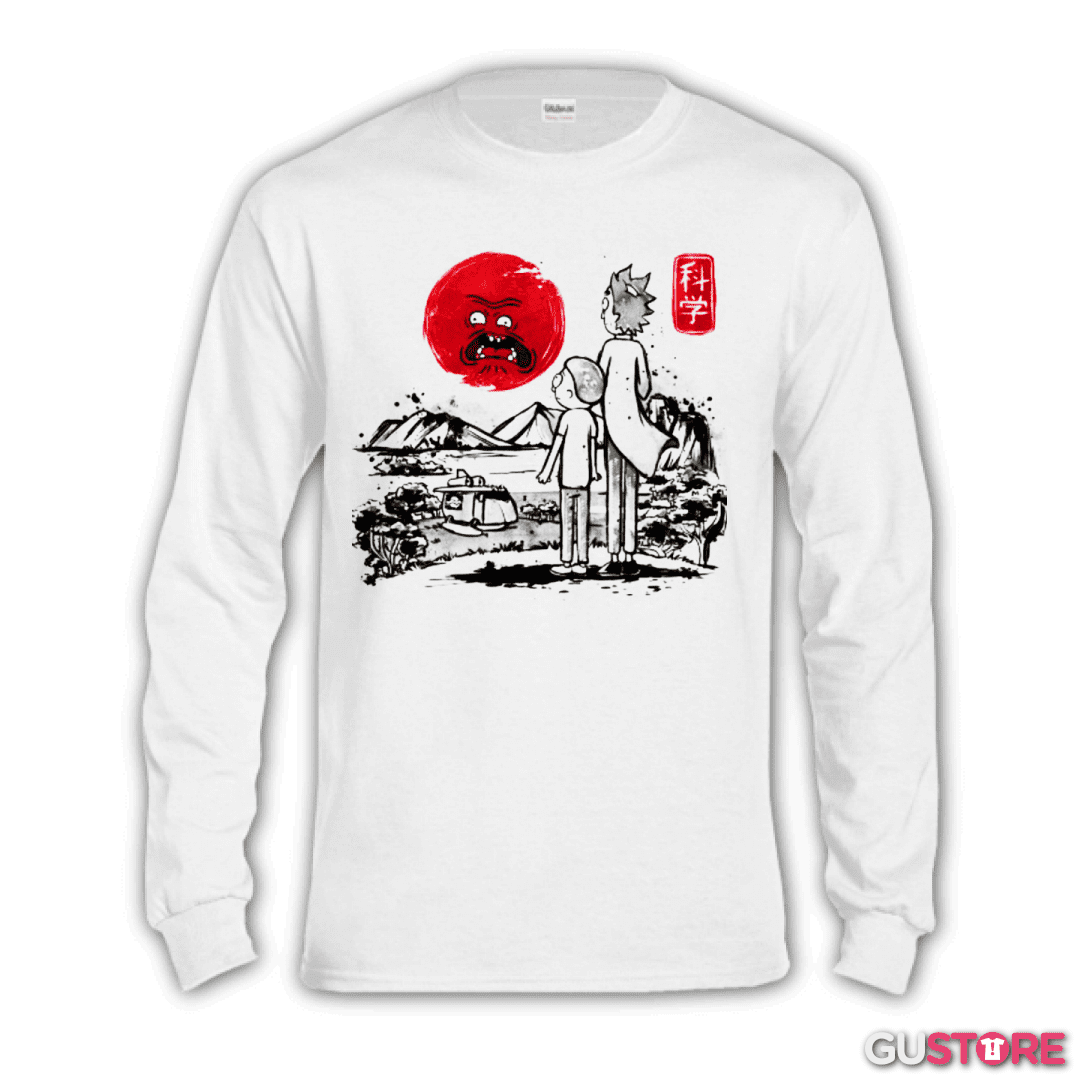 Polera manga larga Rick and morty japo
