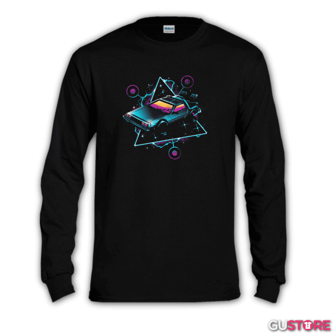 Polera manga larga Delorean Back to the future 