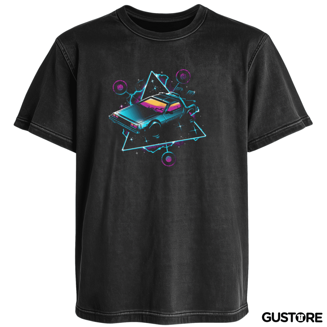 Polera desgastada Delorean Back to the future 