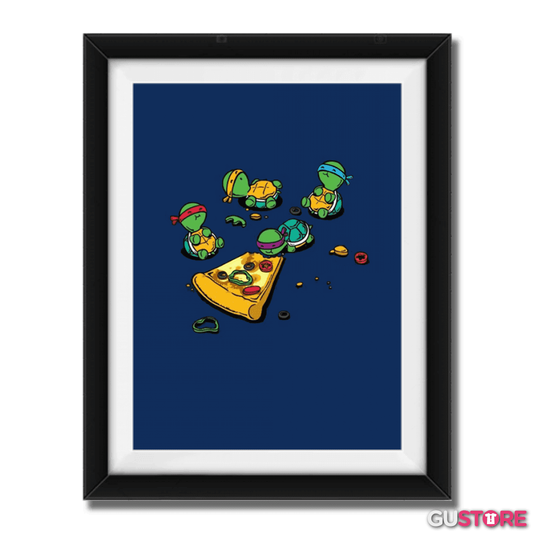Cuadro decorativo Tortuguitas pizza 