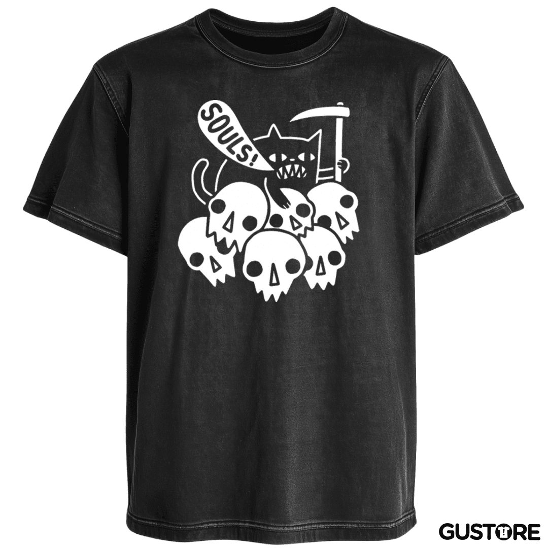 Polera desgastada Gatito de la muerte 02