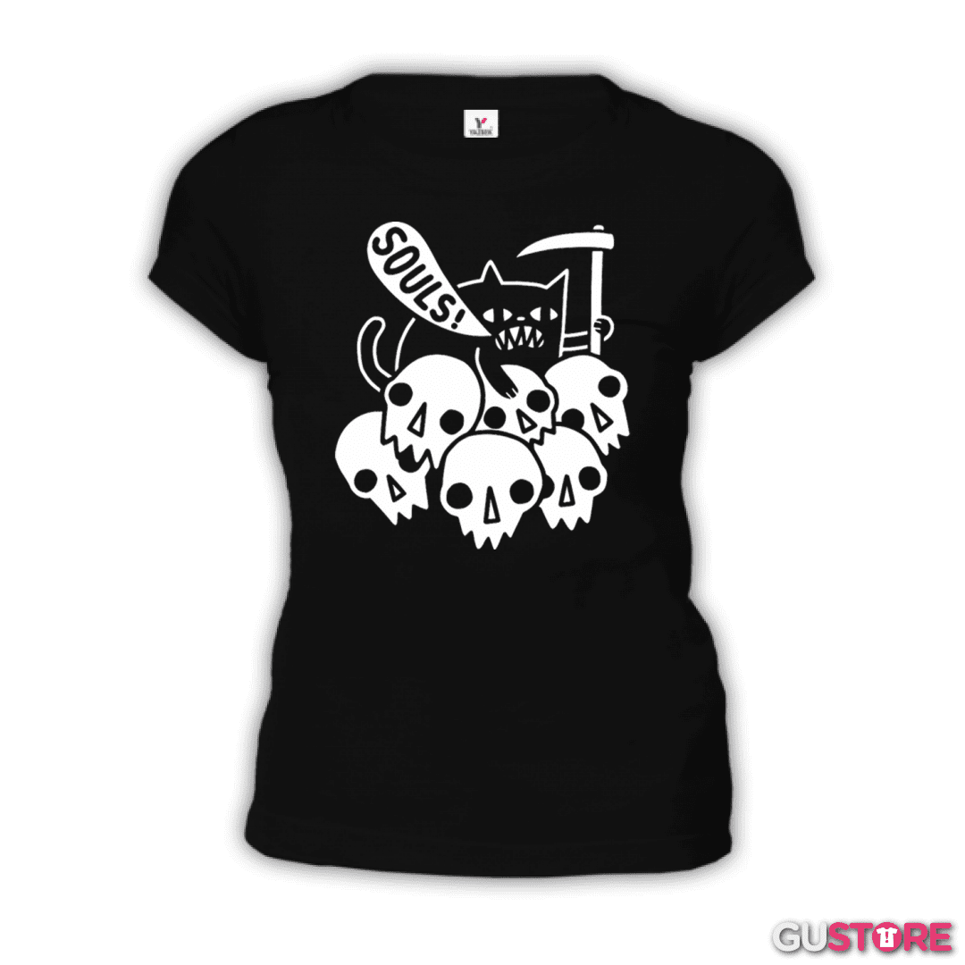 Polera de Mujer Gatito de la muerte 02