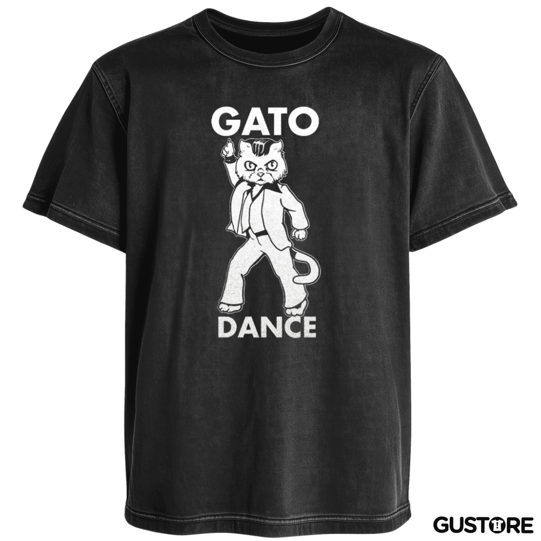Polera desgastada gato dance