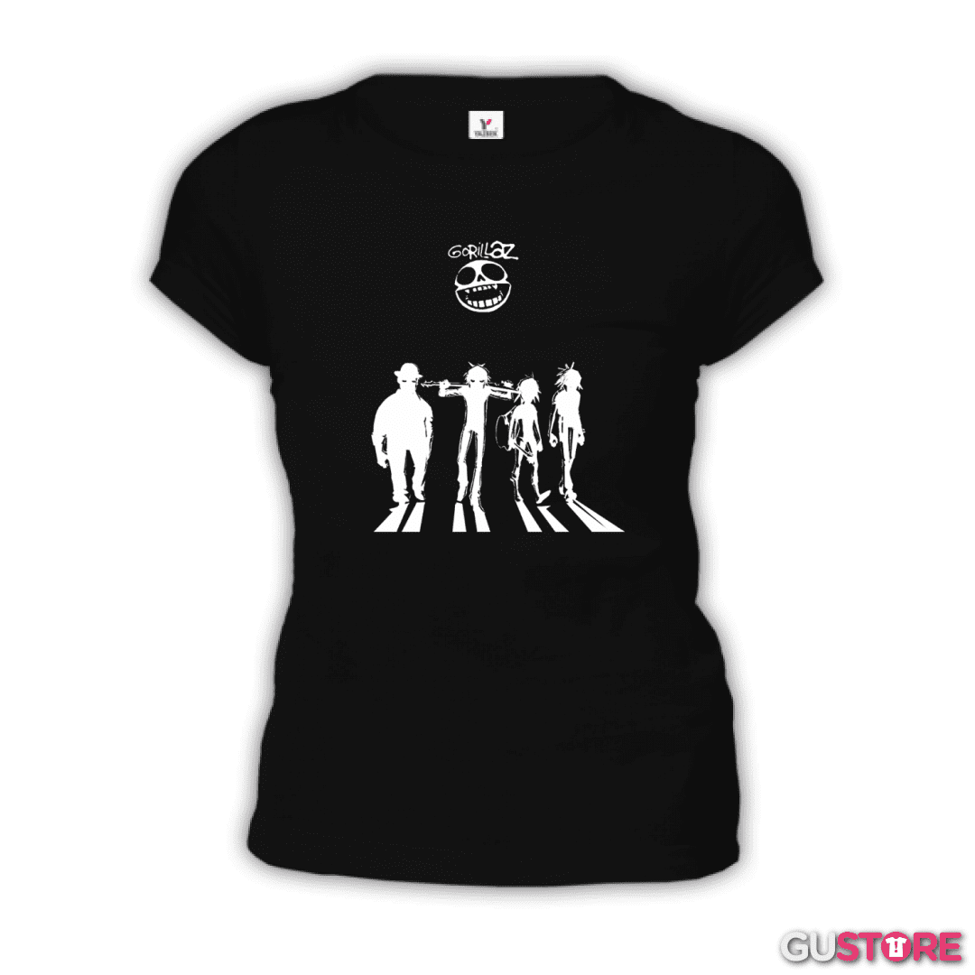 Polera de Mujer Gorillaz naranja mecanica