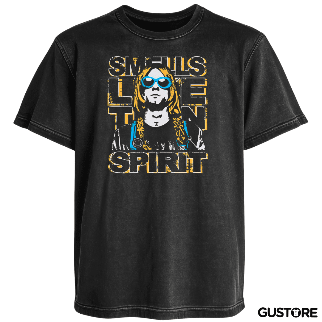 Polera desgastada Nirvana Kurtco