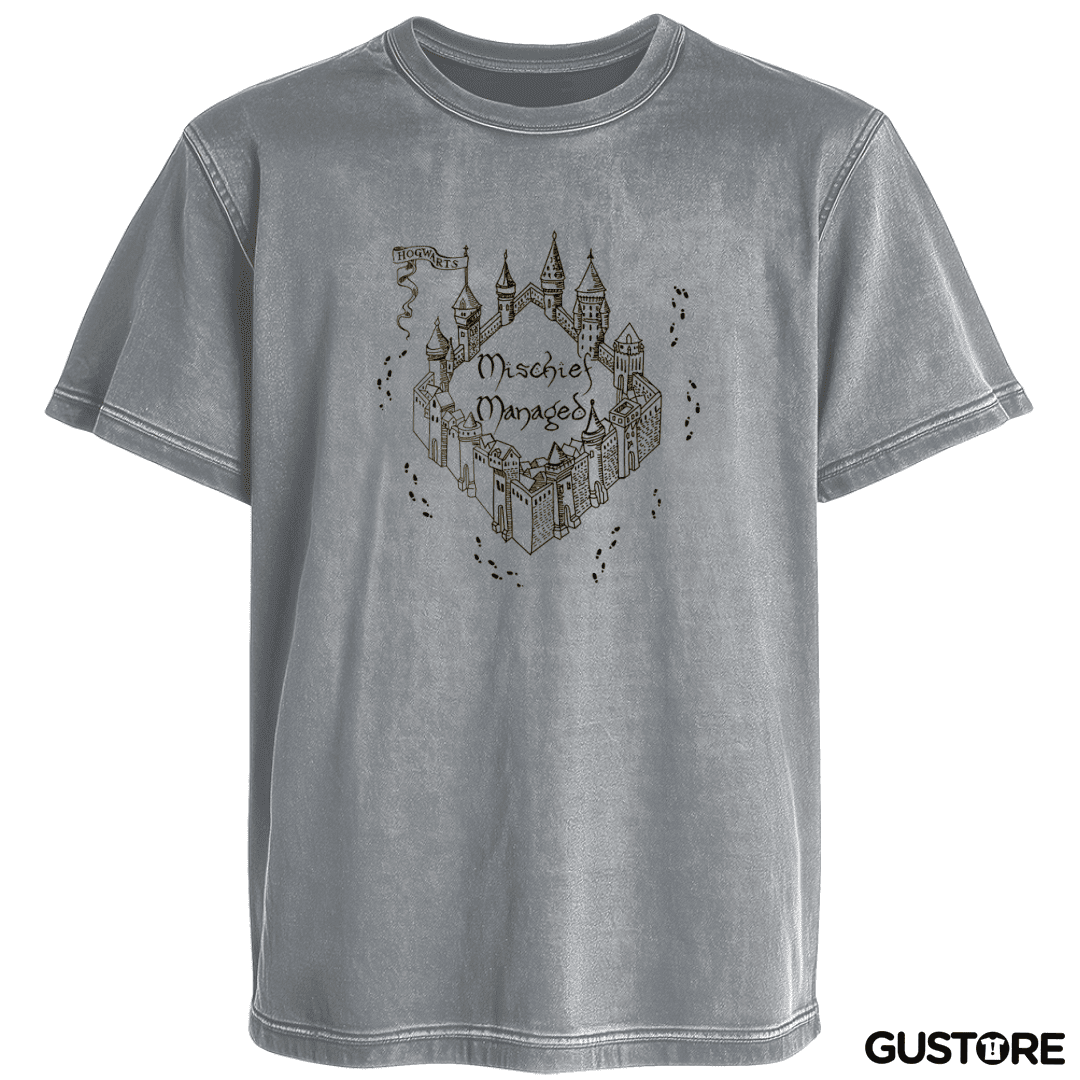 Polera desgastada Harry Potter Mapa del merodeador