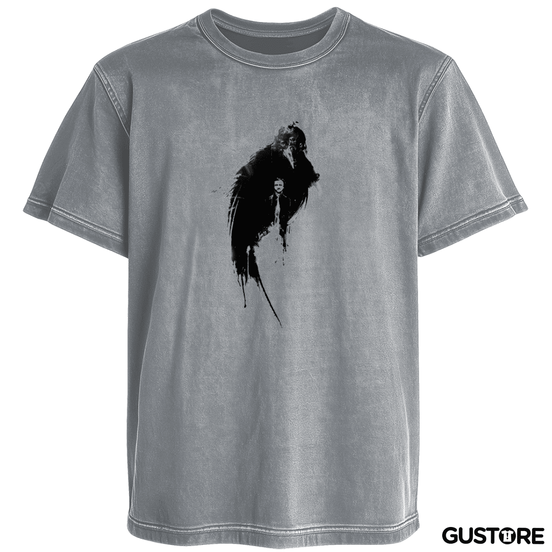 Polera desgastada El Cuervo Edgar Allan Poe