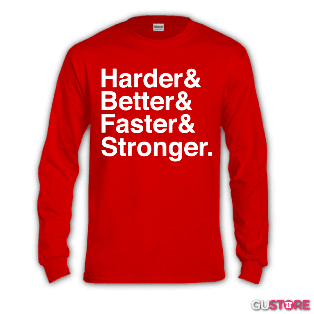 Polera manga larga Harder Better Faster Stronger