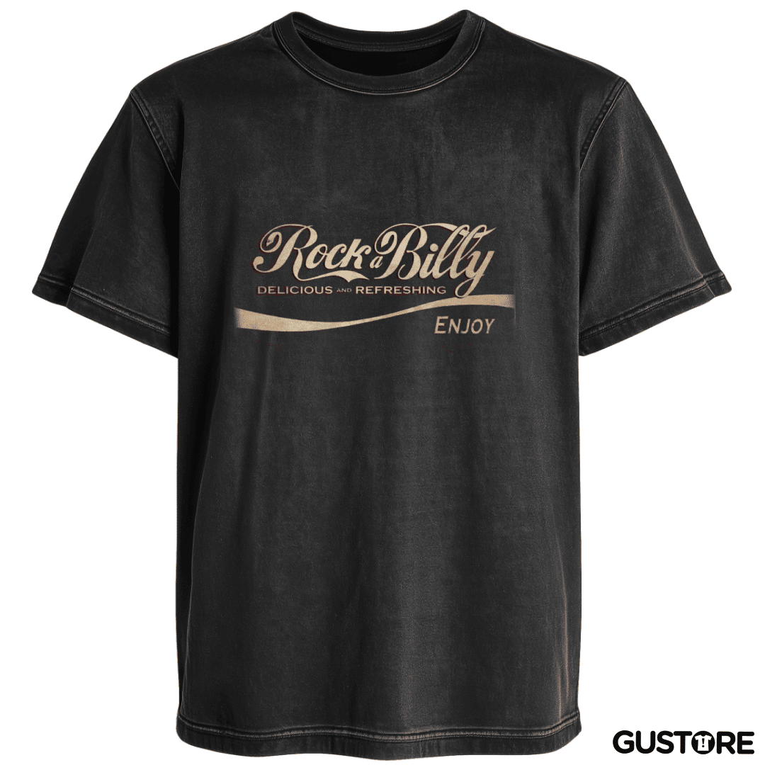 Polera desgastada rock a billy 
