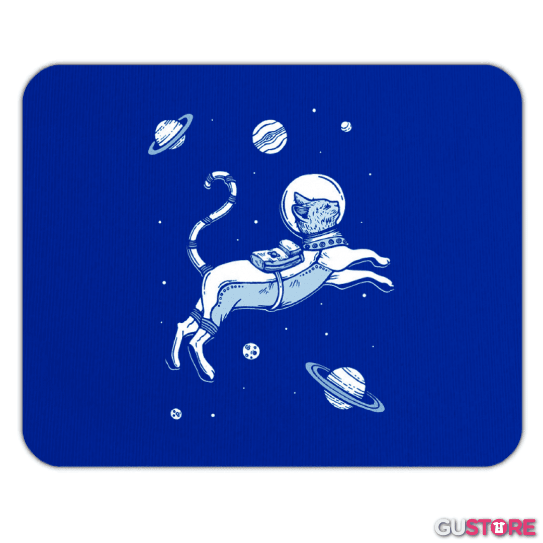 Mousepad Gatito espacial con planetas