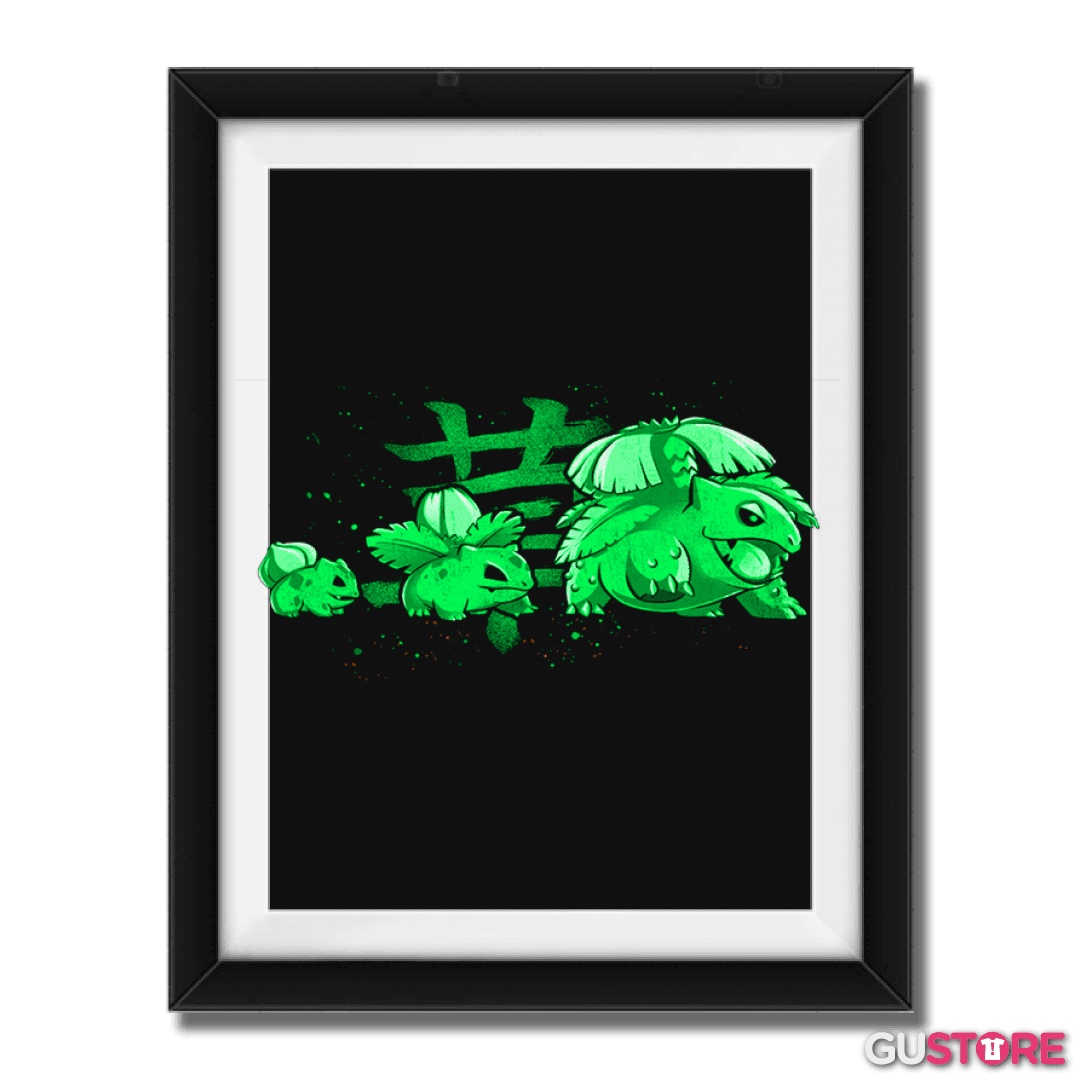 Cuadro decorativo bulbasaur evolution