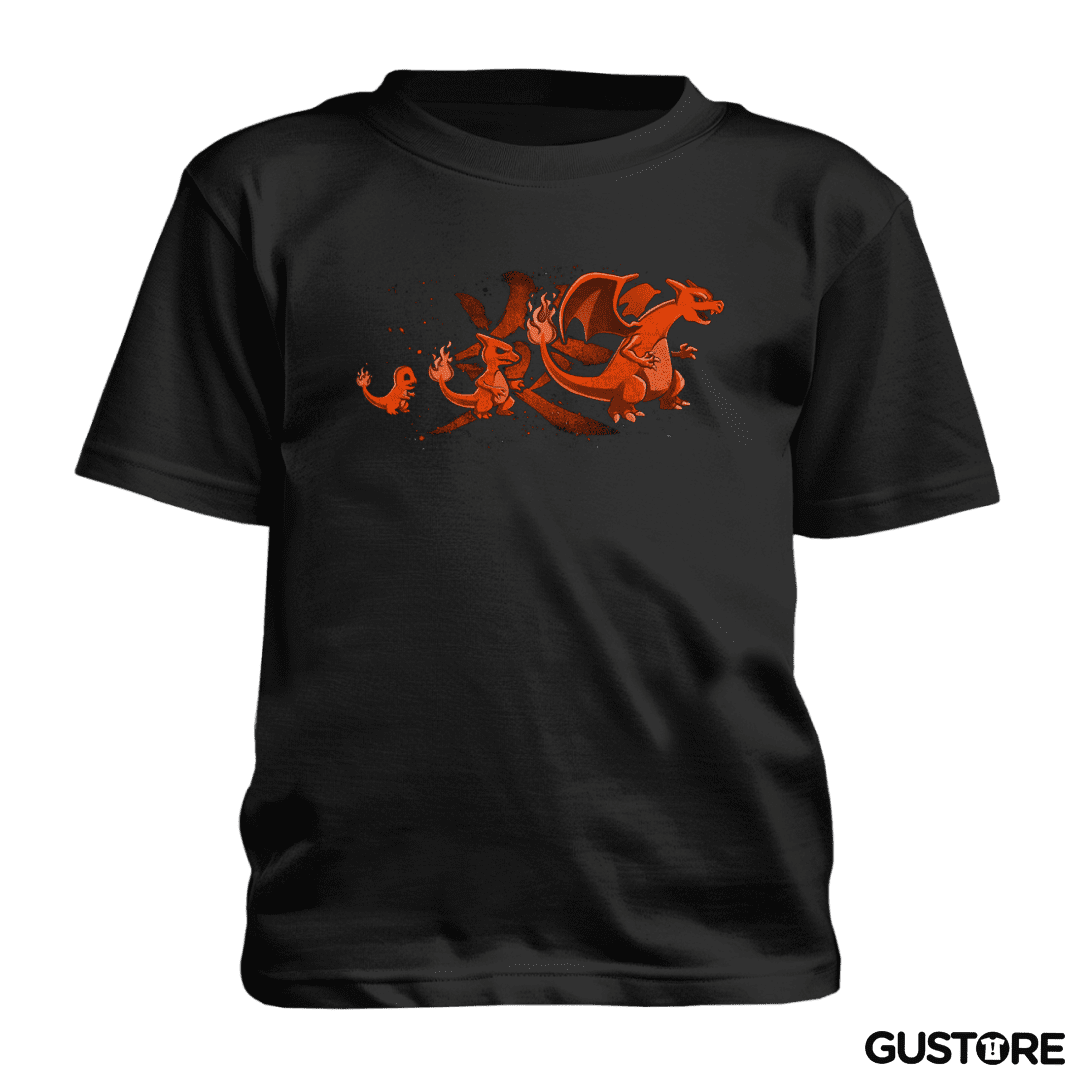 Polera de niño Charmander evolution