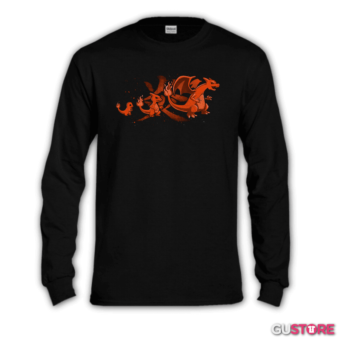 Polera manga larga Charmander evolution